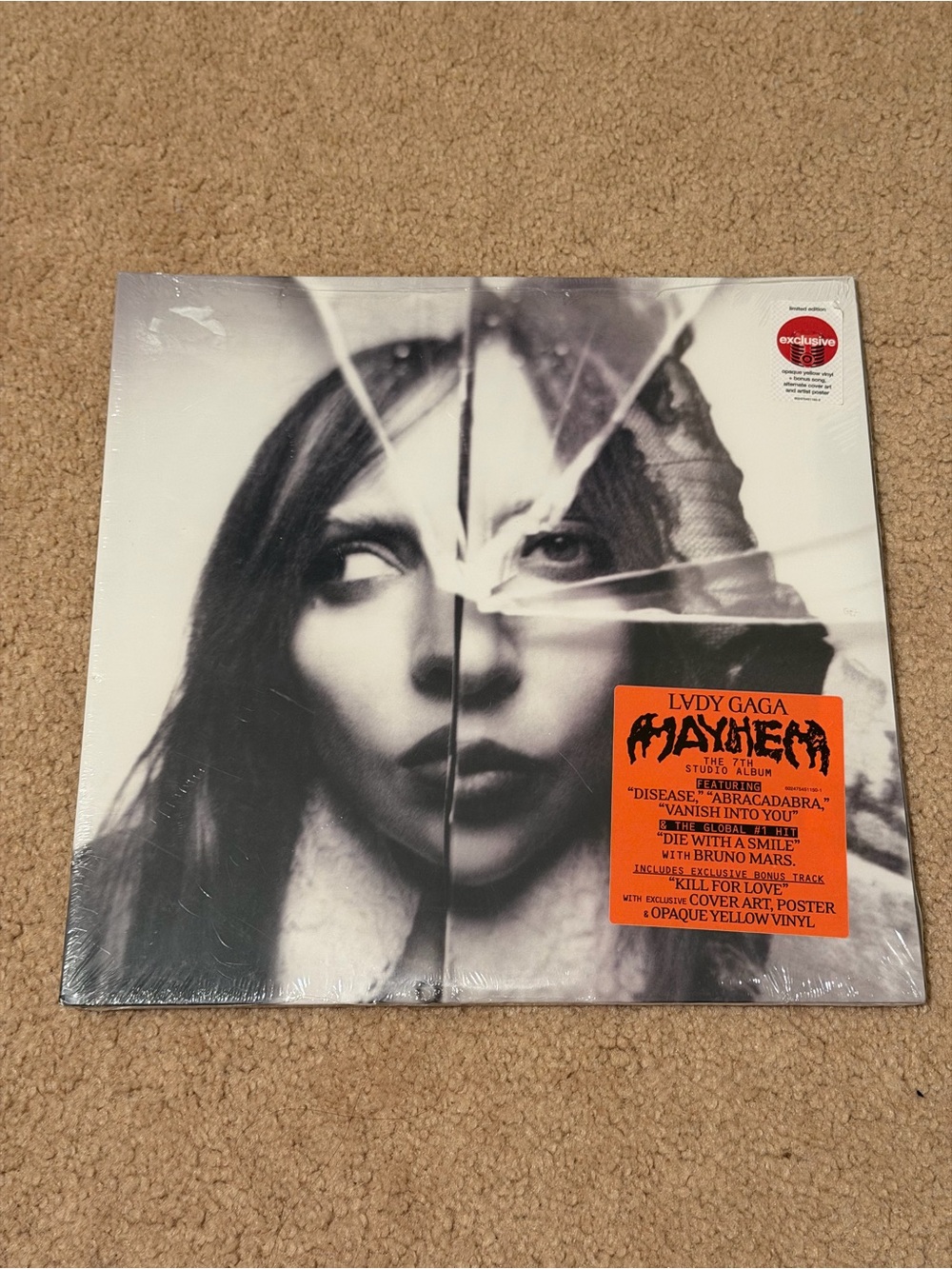 Lady Gaga Mayhem Target Exclusive Yellow Vinyl 2LP